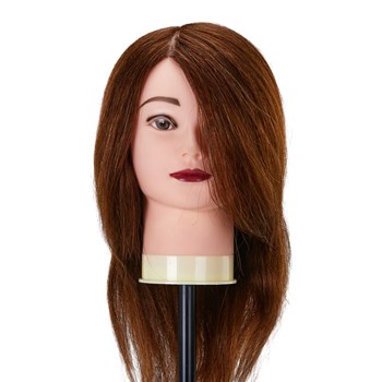 Frizerska trening lutka, prirodna kosa, boja 4#, duljina 40 cm