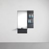Frizerska zidna radna jedinica SALON STATION ESSENTIAL, crna