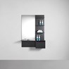 Frizerska zidna radna jedinica SALON STATION LIFT, crna