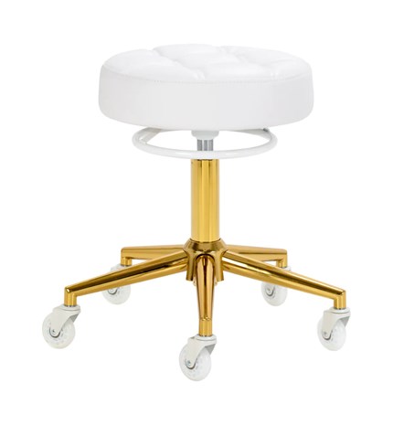 Kozmetička radna stolica D054G, zlatno-bijela