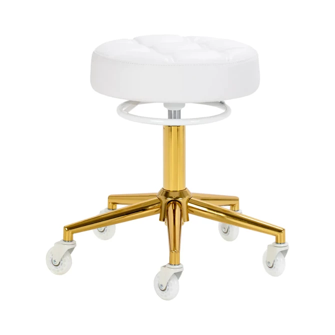 Kozmetička radna stolica D054G, zlatno-bijela