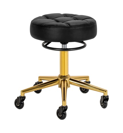 Kozmetička radna stolica D054G, zlatno-crna