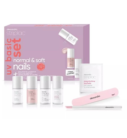 Striplac Uv Basic Set + Colour Normal & Soft Nails - standardni početni set 