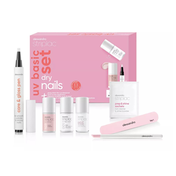Striplac Uv Basic Set + Colour Dry Nails - bazni početni set
