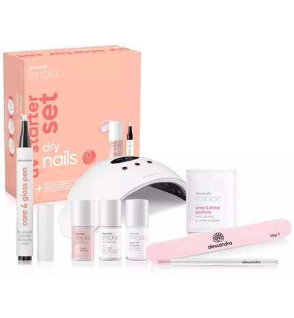 Striplac Uv Starter Set Dry Nails - 1 Colour - standardni početni set s lampom