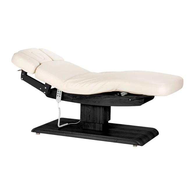 Spa krevet Sillon Relax s crnom bazom, krem