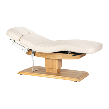 Spa krevet Sillon Relax s smeđom bazom, krem