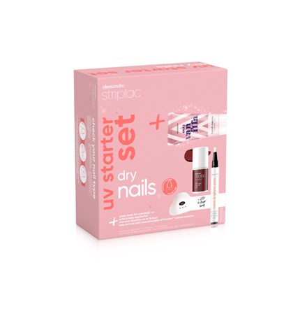 Striplac Uv Starter Set Dry Nails X-Mas Edition - standardni početni set s lampom